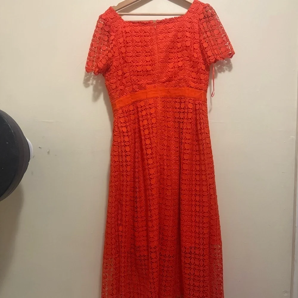 Talbots Lace Fit & Flare Midi Dress